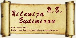 Milenija Budimirov vizit kartica